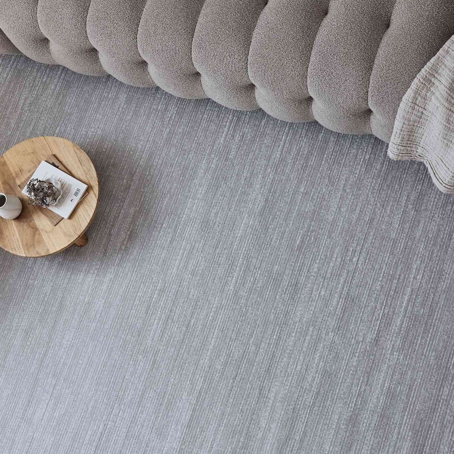 Carmel Grey-Cream Striped Rug | 6020