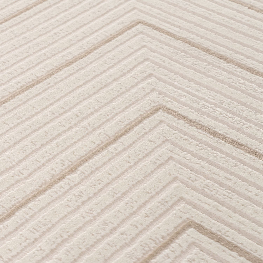Carmel Cream-Beige Geometric Rug – 6040
