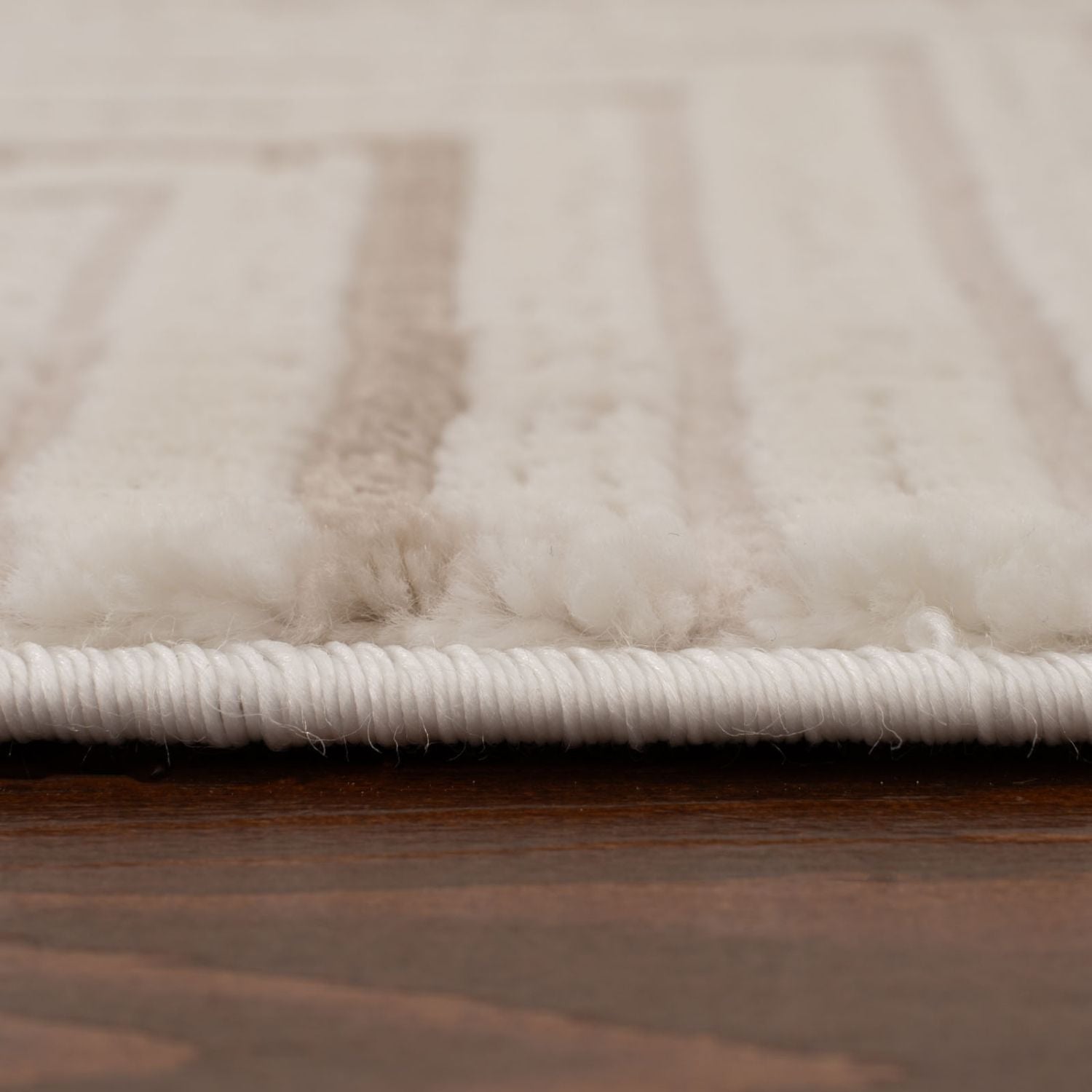 Carmel Cream-Beige Geometric Rug | 6040