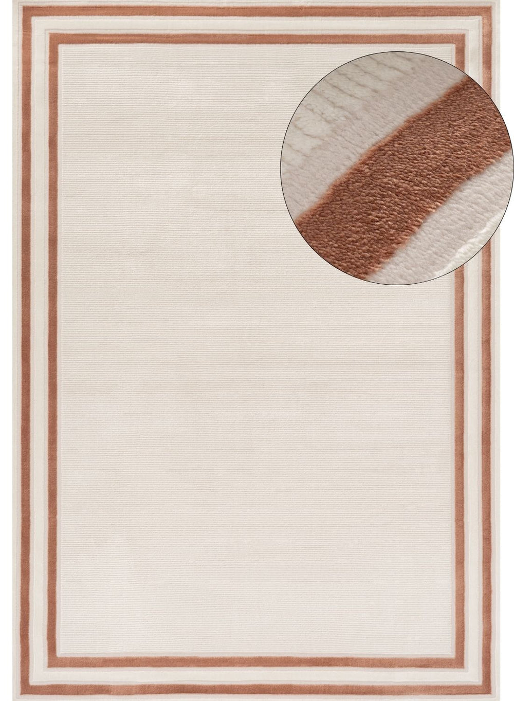Carmel Cream-Terra Bordered Rug – 6060