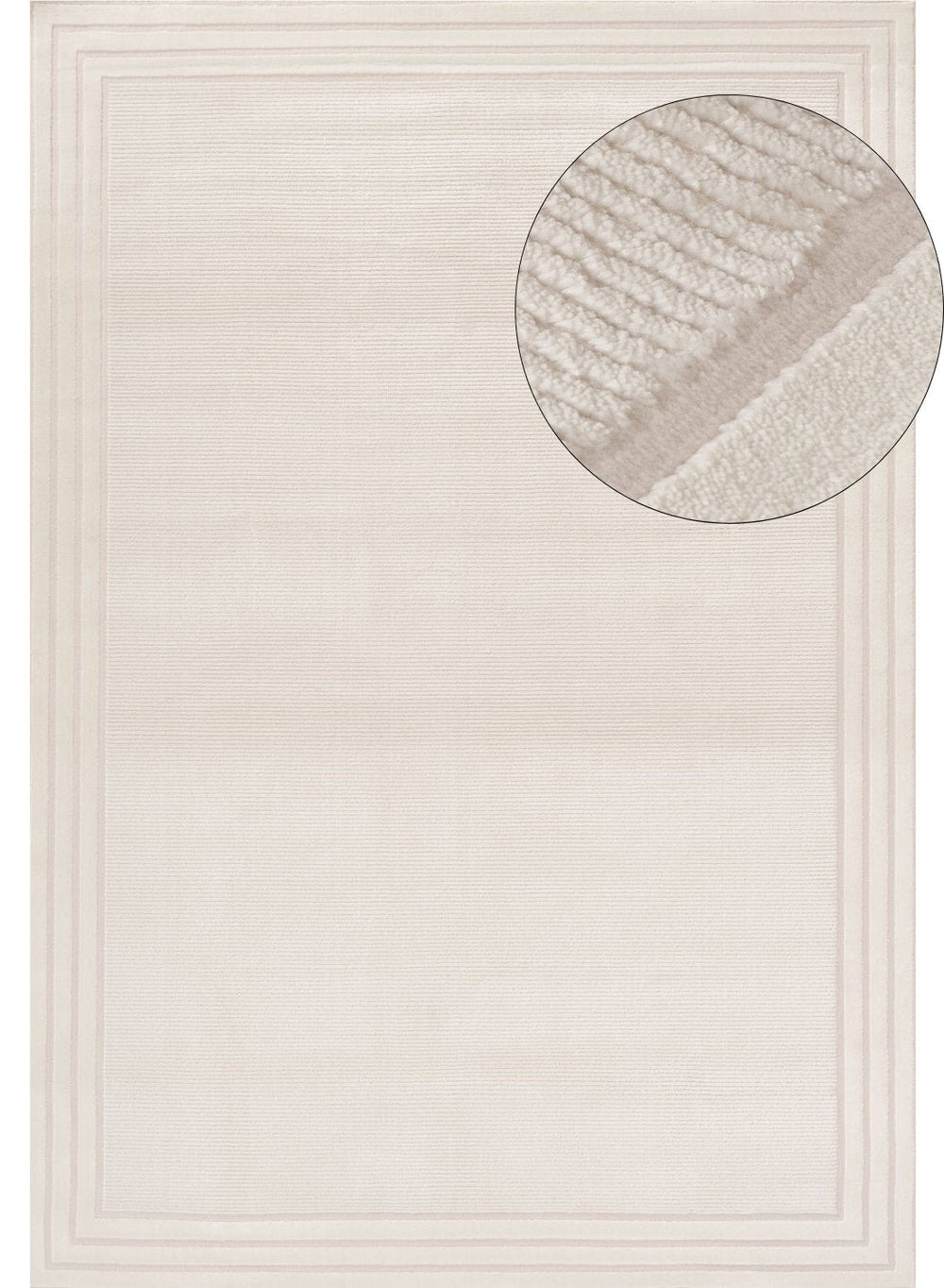 Carmel Cream Bordered Rug – 6060