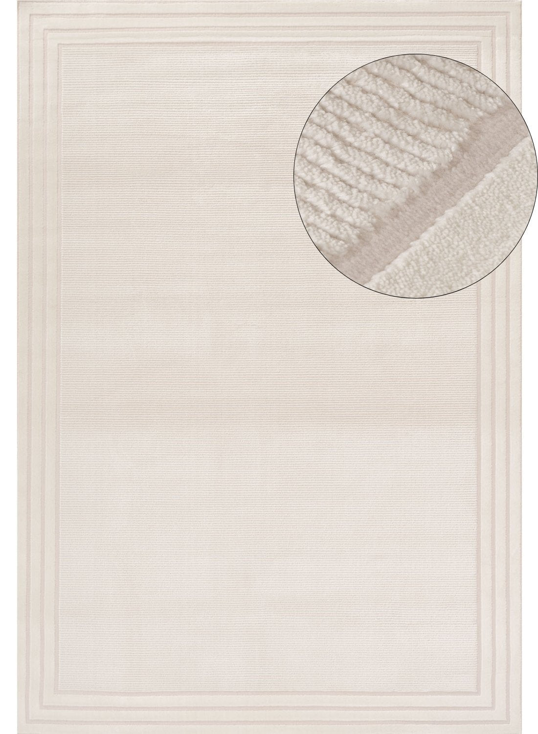 Carmel Cream Bordered Rug | 6060