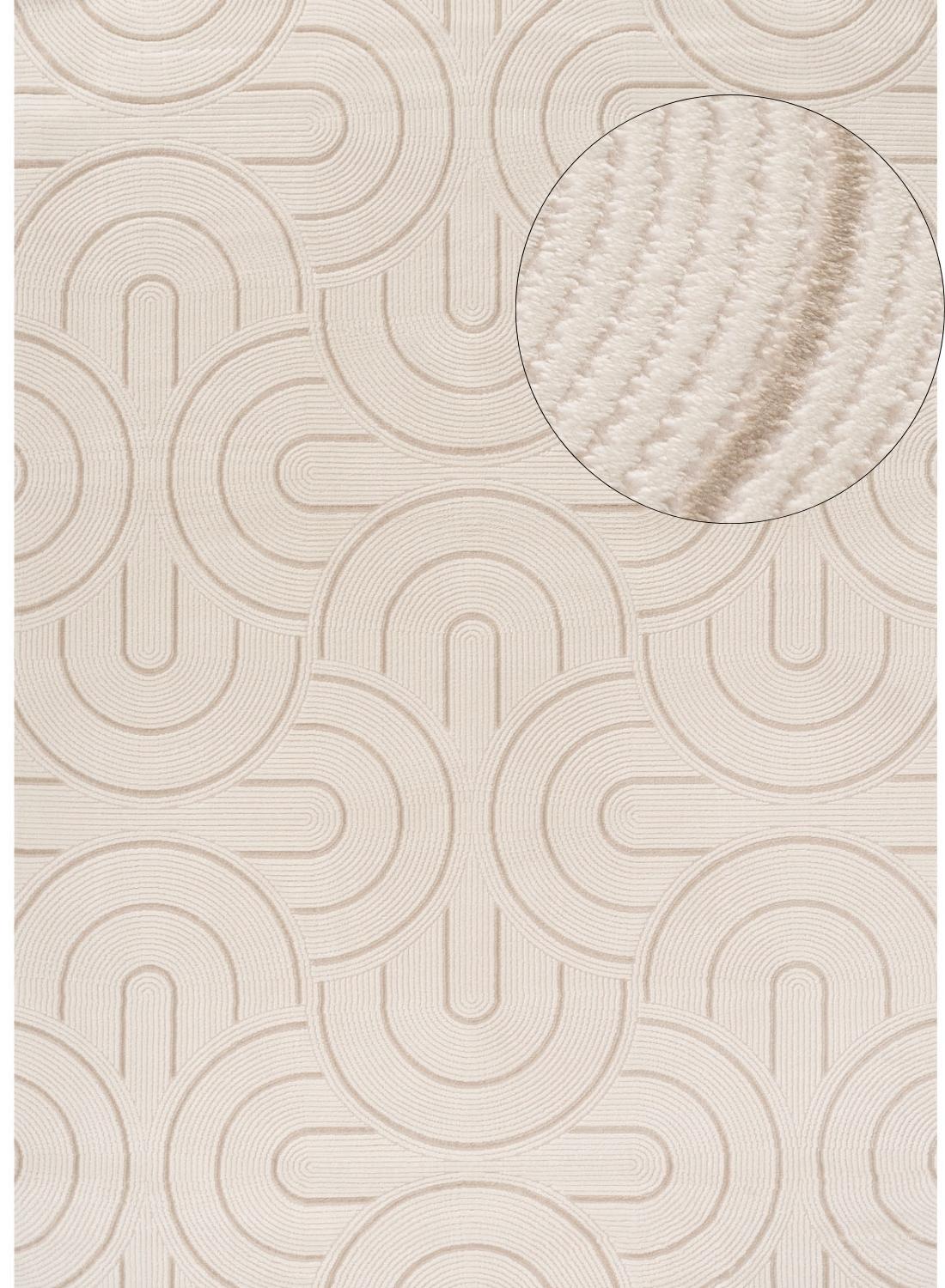Carmel Cream-Beige Geometric Rug | 6070