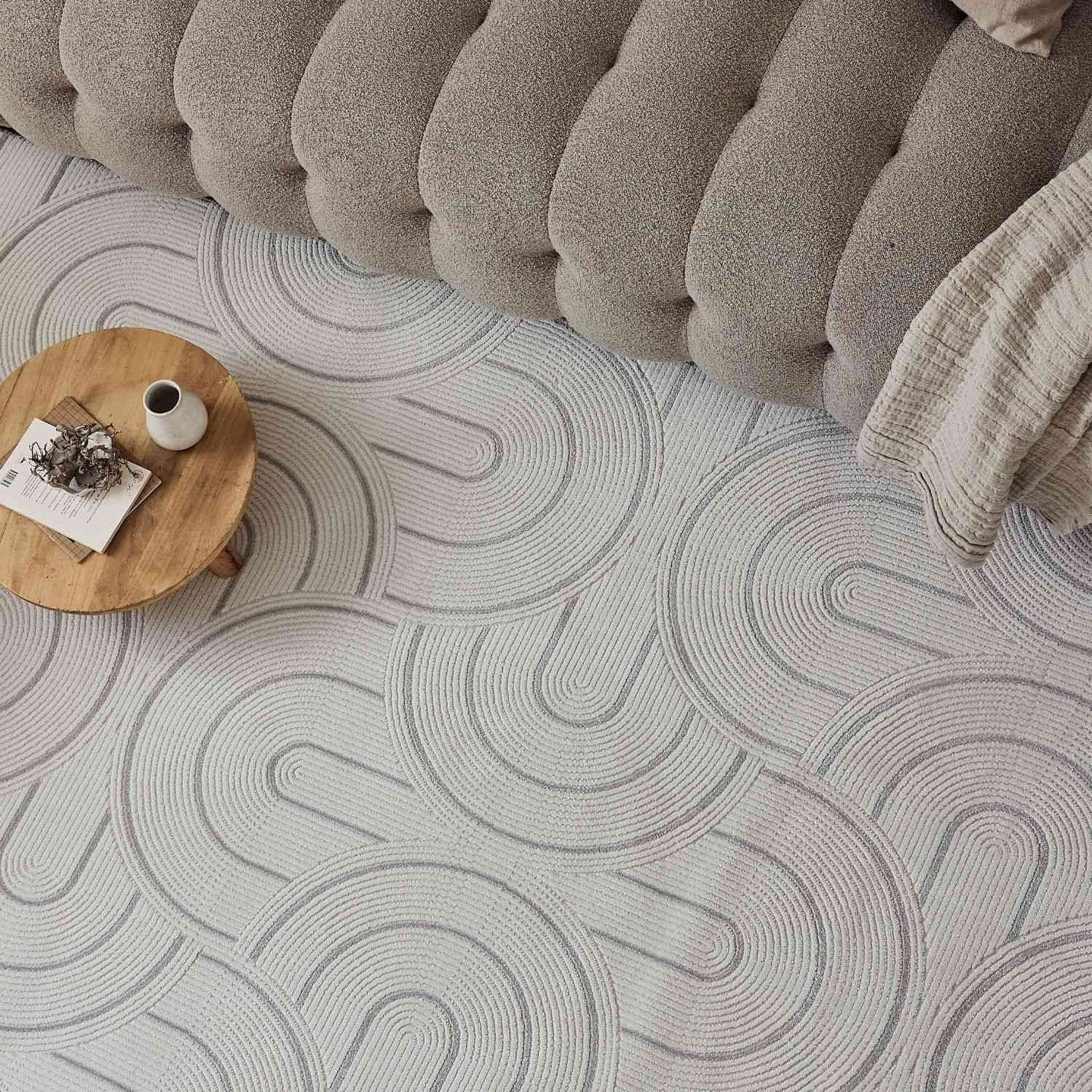 Carmel Cream-Grey Geometric Rug | 6070