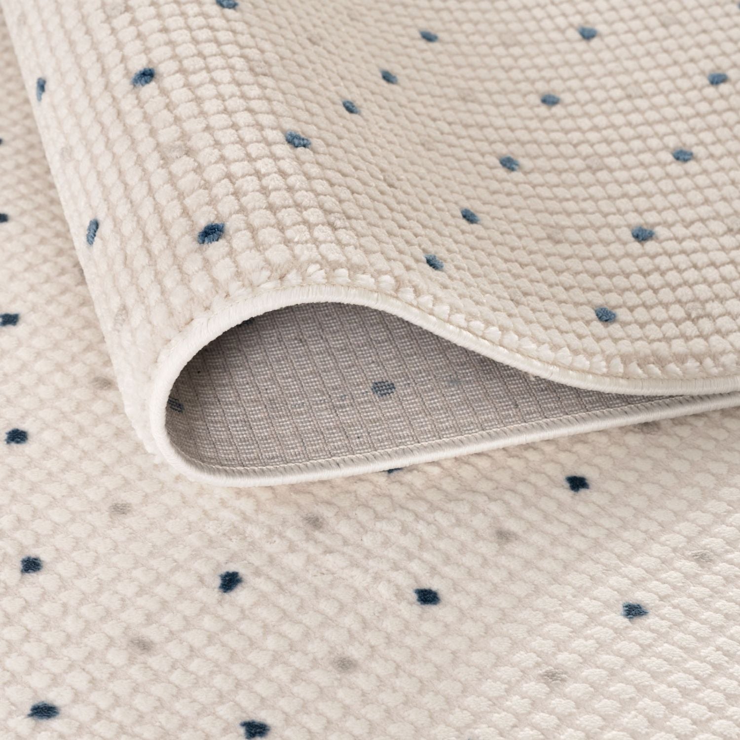 Carmel Cream-Blue Dots Rug | 6080