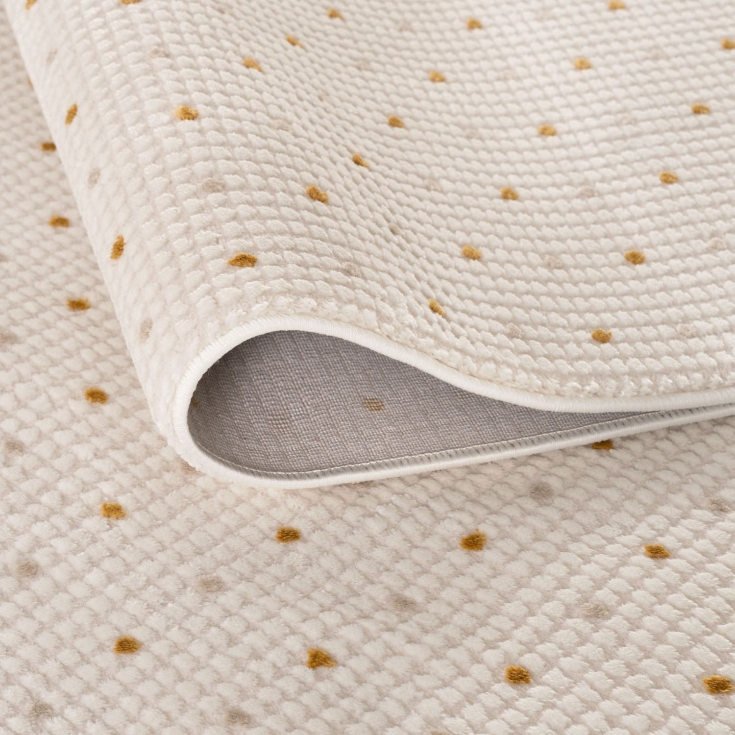 Carmel Cream-Gold Dots Rug | 6080