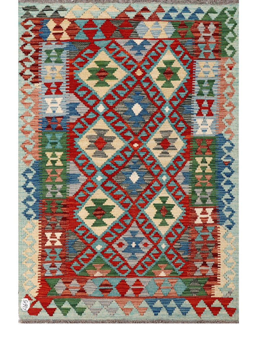 Maimana Afghanistan Kilim Rug - 156 x106 cm