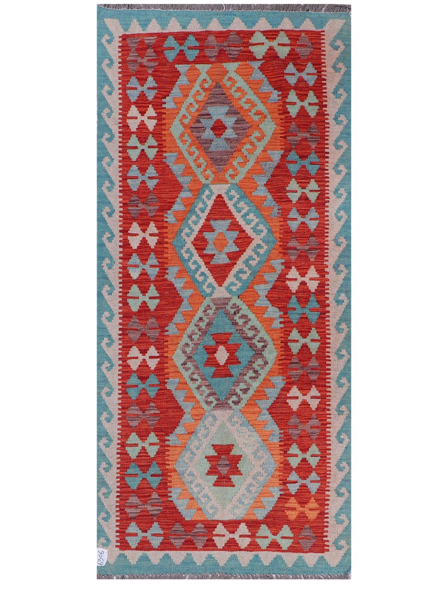 Maimana Afghanistan Kilim Rug - 197 x87 cm
