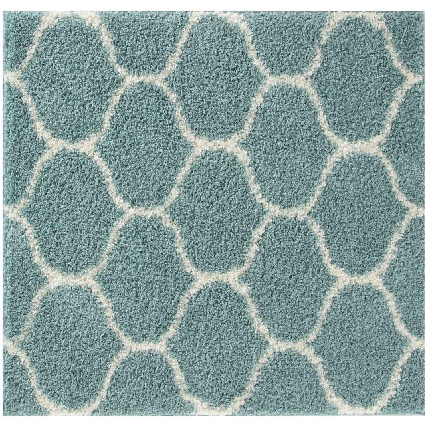 Moroccan Duck Egg Blue Shaggy Rug | 650