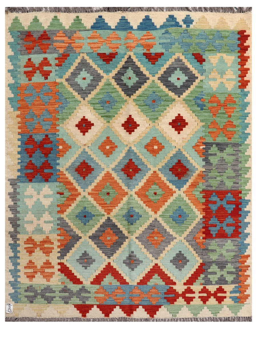 Maimana Afghanistan Kilim Rug - 196 x154 cm