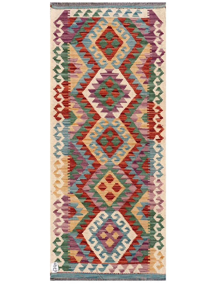 Maimana Afghanistan Kilim Rug - 168 x70 cm