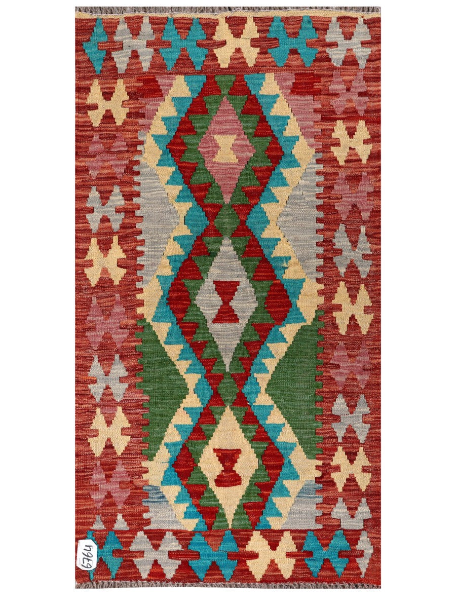 Maimana Afghanistan Kilim Rug - 137 x 72 cm