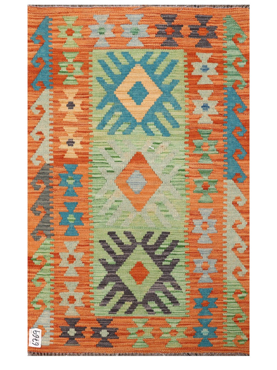 Maimana Afghanistan Kilim Rug - 128 x 81 cm
