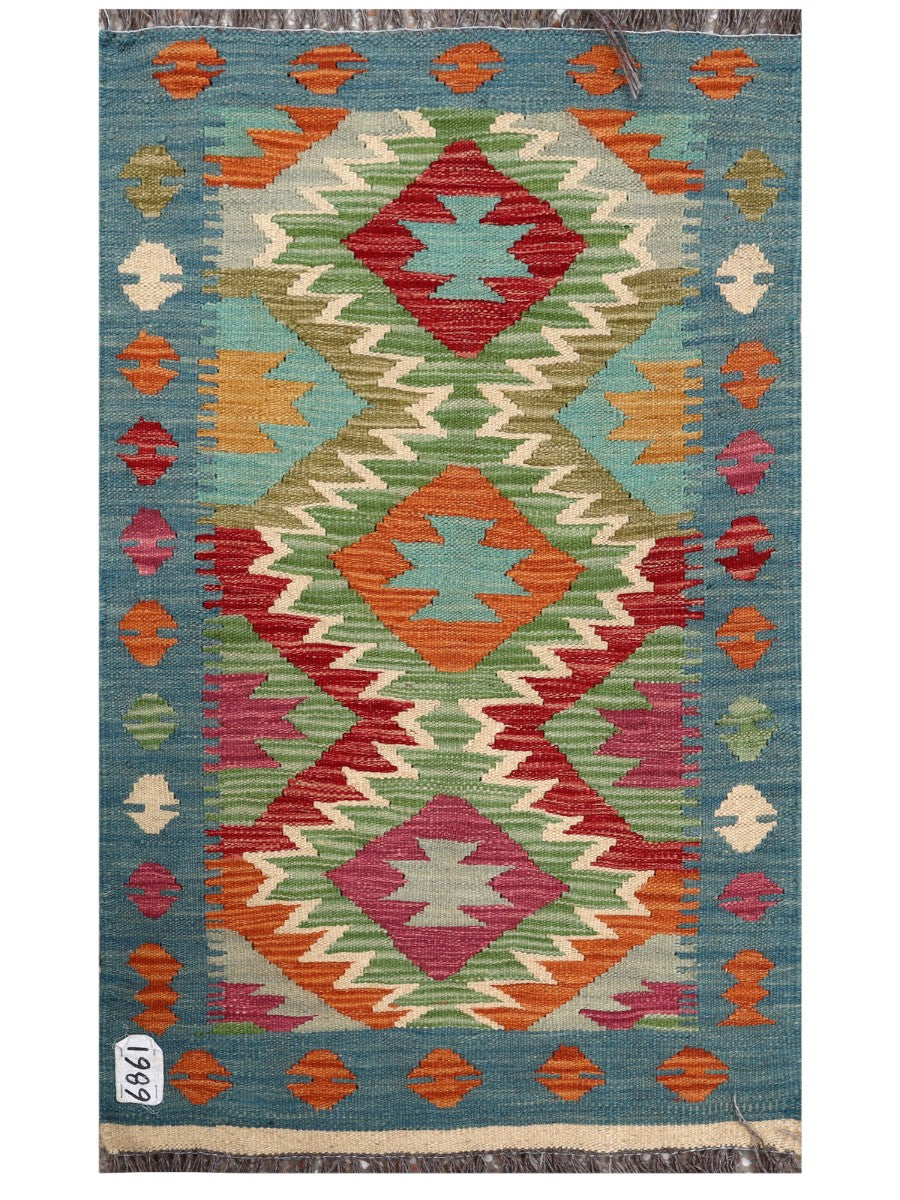 Maimana Afghanistan Kilim Rug - 101 x 61 cm