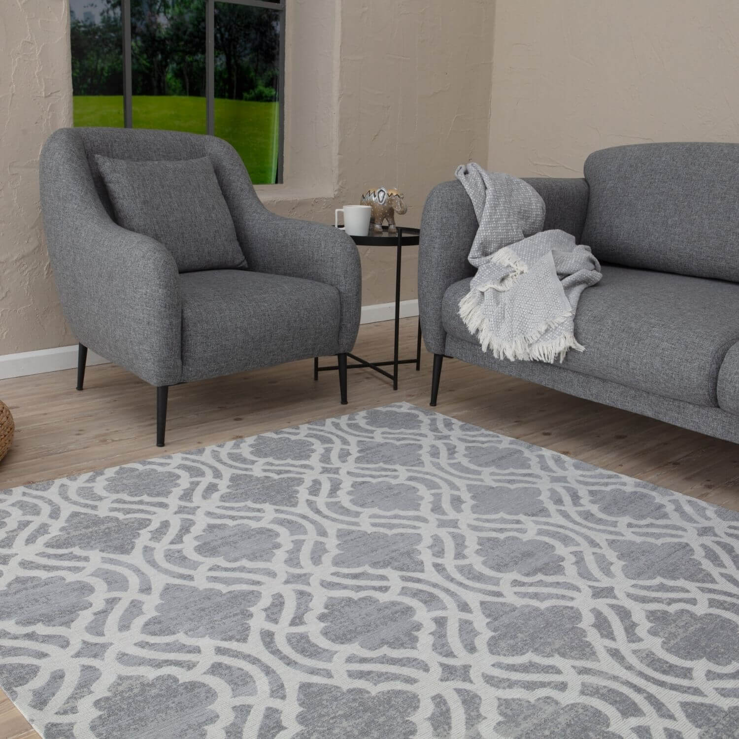 Washable Rug Carina Grey | 6901G