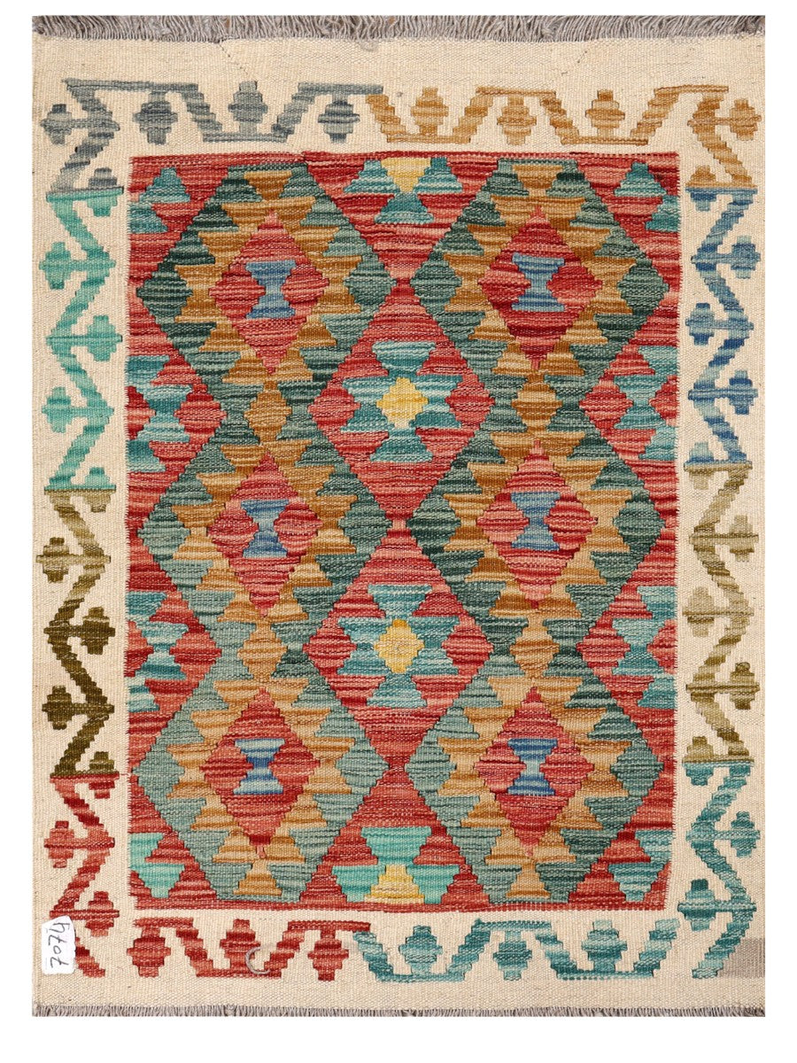Maimana Afghanistan Kilim Rug - 116 x 85 cm