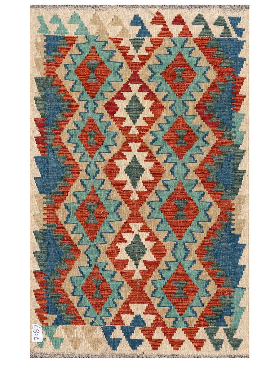 Maimana Afghanistan Kilim Rug - 127 x 79 cm