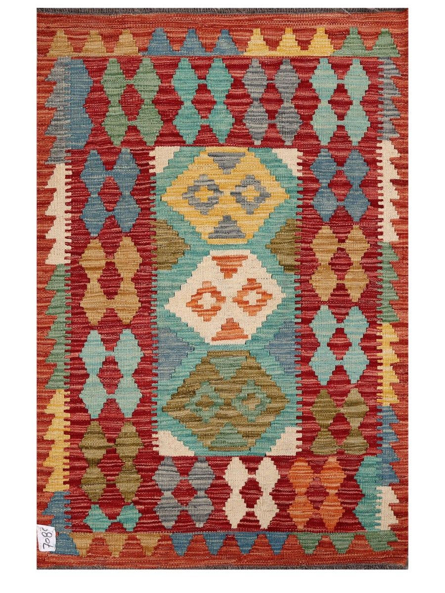 Maimana Afghanistan Kilim Rug - 127 x 84 cm