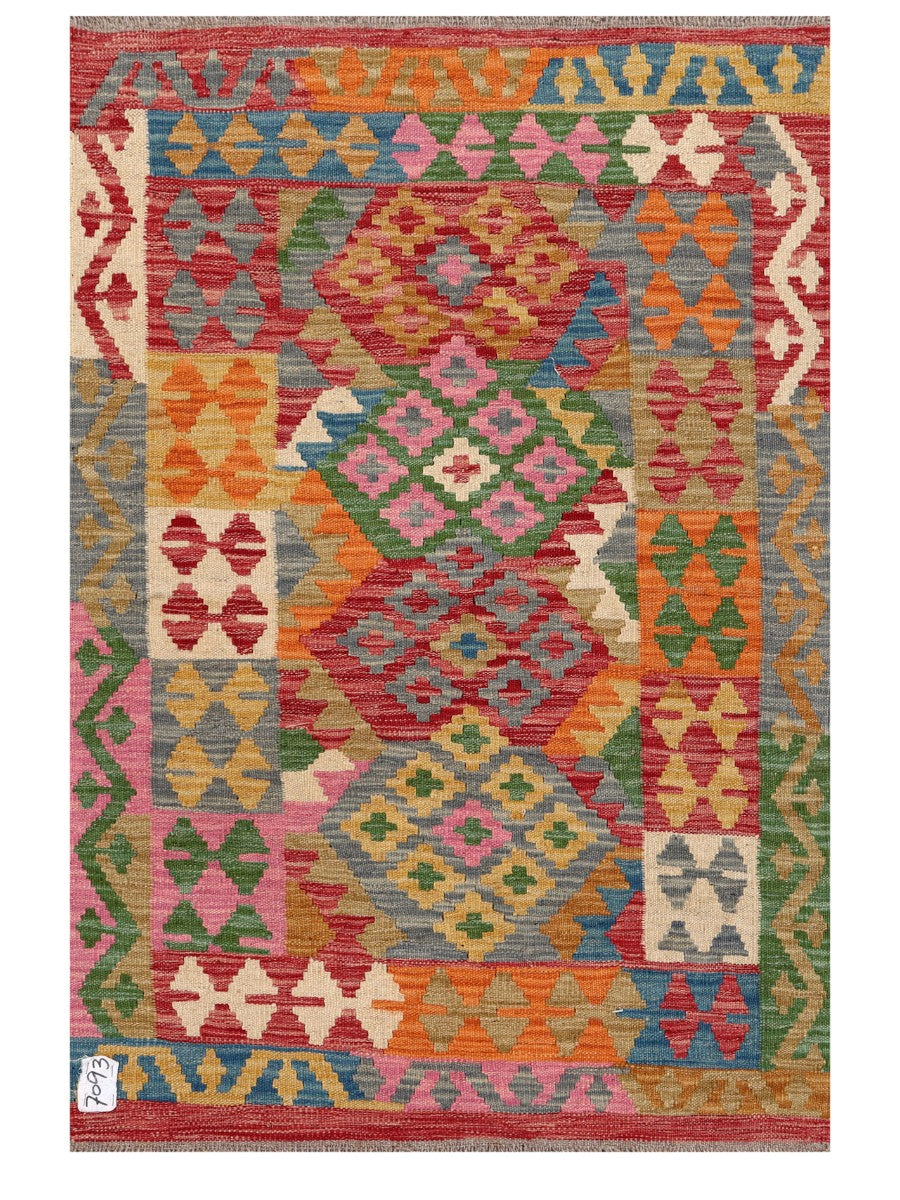 Maimana Afghanistan Kilim Rug - 124 x 83 cm