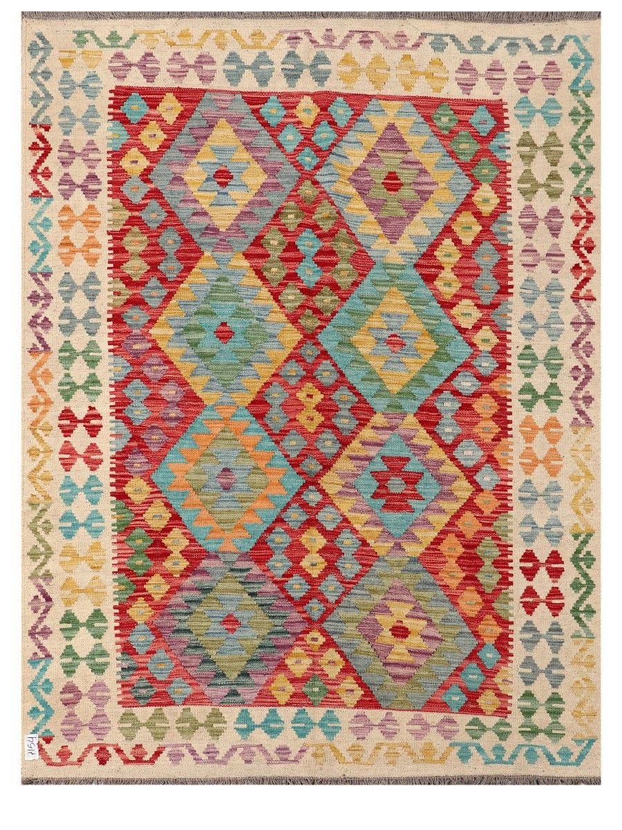 Maimana Afghanistan Kilim Rug - 202 x156 cm