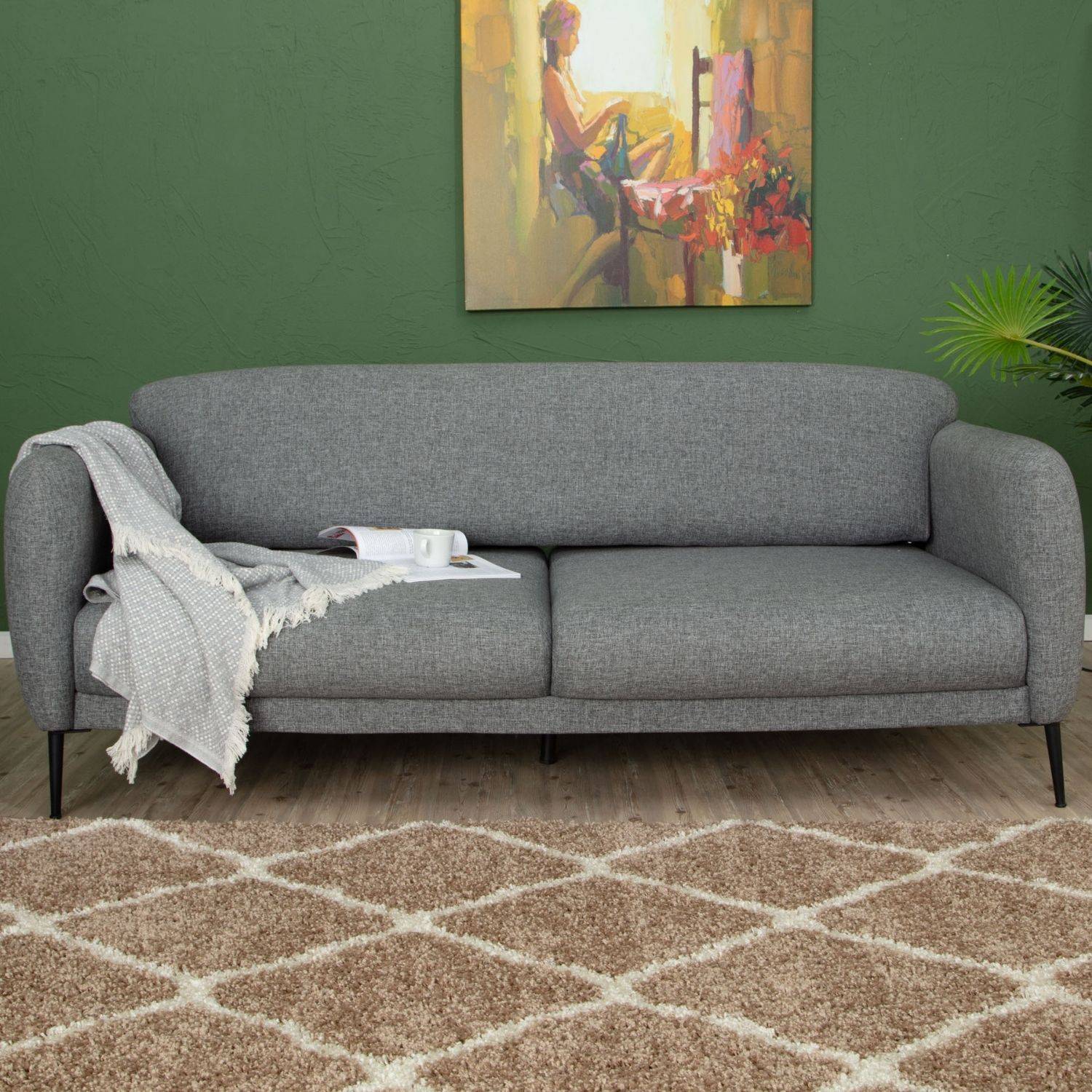 Moroccan Beige Shaggy Rug | 720