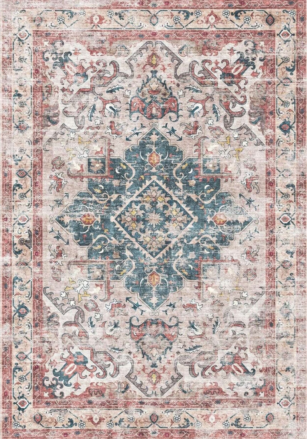 Carmel Cream Bordered Rug
