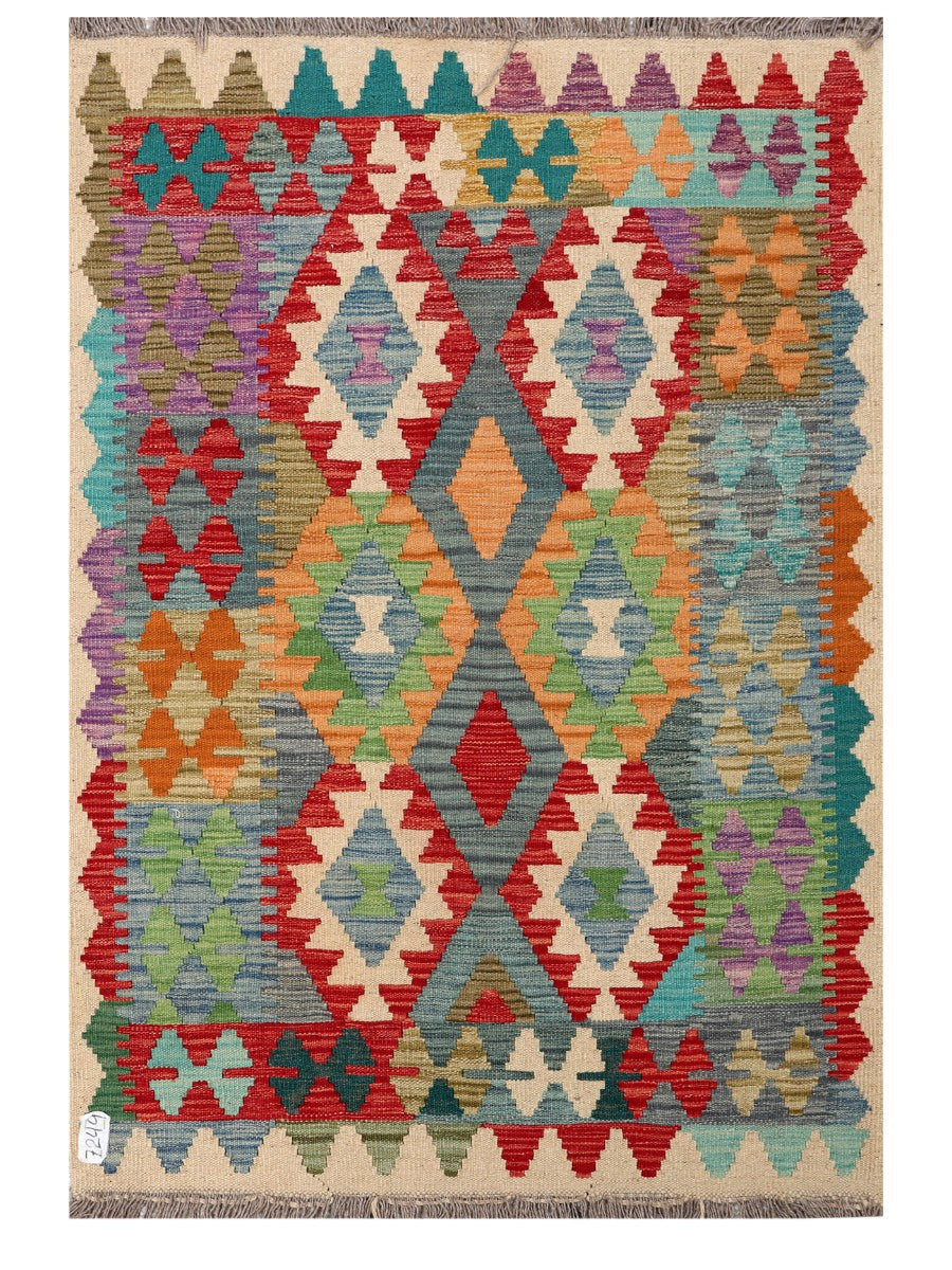 Maimana Afghanistan Kilim Rug - 152 x103 cm
