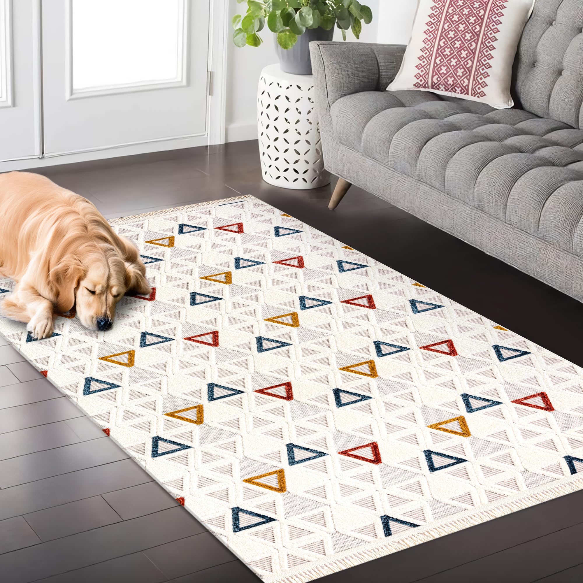 Netline Home RUGS DEPOT Area Rug for Living Room, Bedroom & Hallway – Soft & Durable Low Pile Area Rugs – Bohemian, Aztec & Boho Style – Pet & Kid-Friendly, Ideal for High-Traffic Areas (Copy)