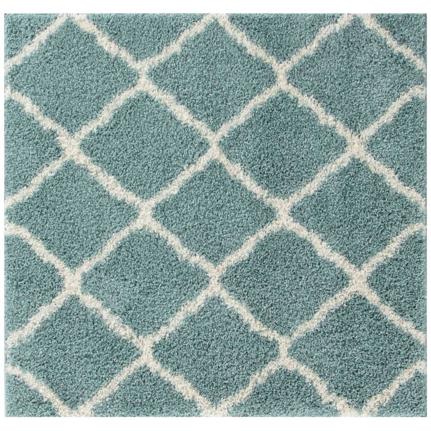Moroccan Duck Egg Blue Shaggy Rug | 750