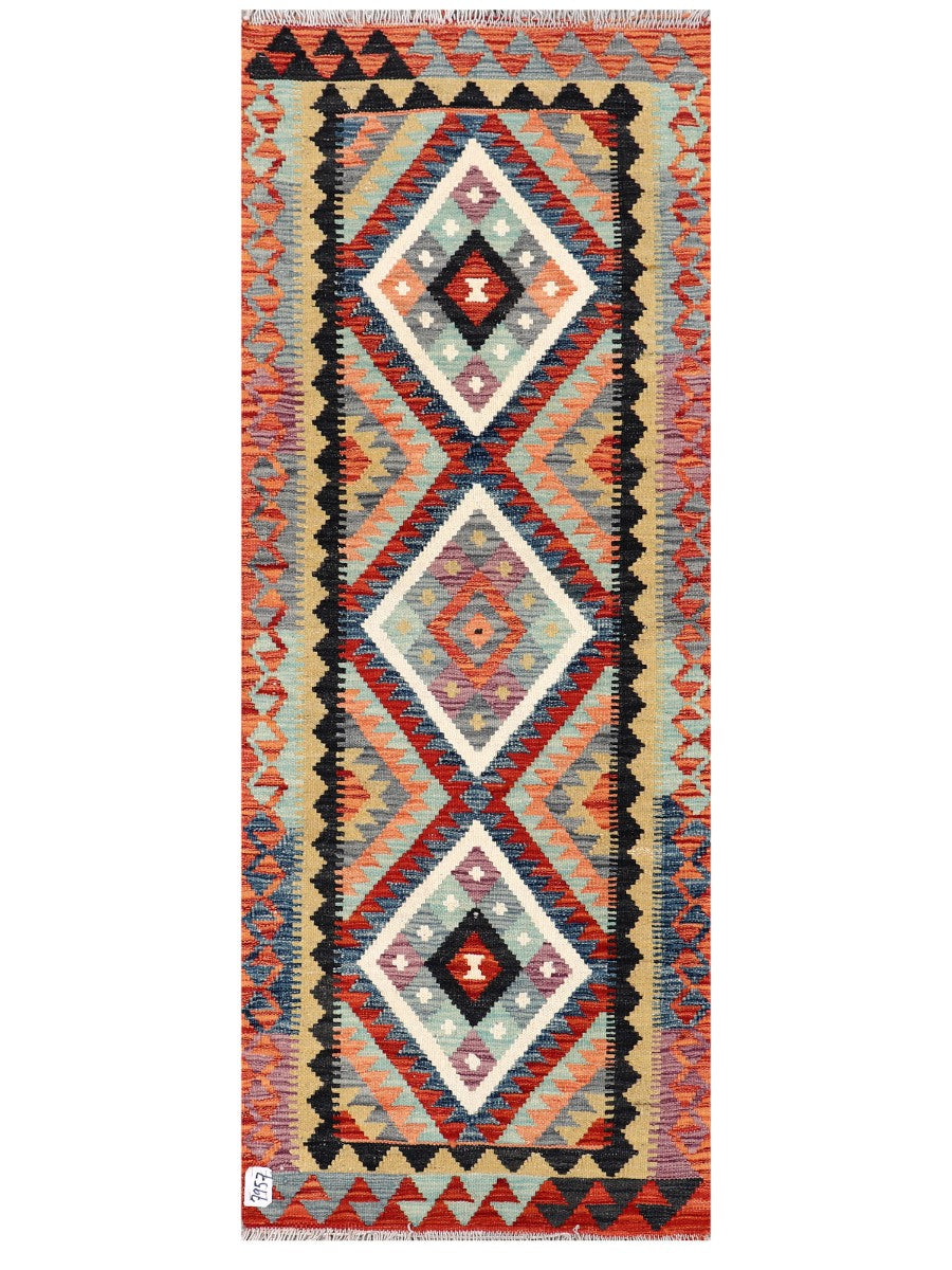 Maimana Afghanistan Kilim Rug - 191 x73 cm