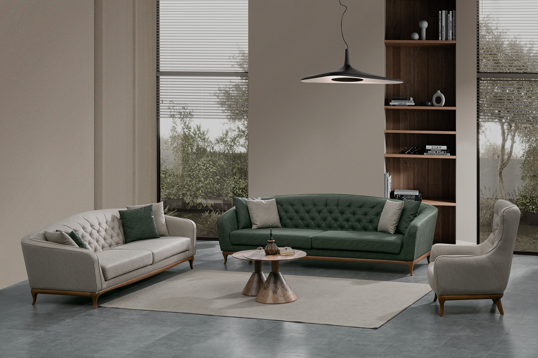 Modern Daniella sofa set by Netline Home Interior with plush cushions and sleek design for stylish living room comfort.