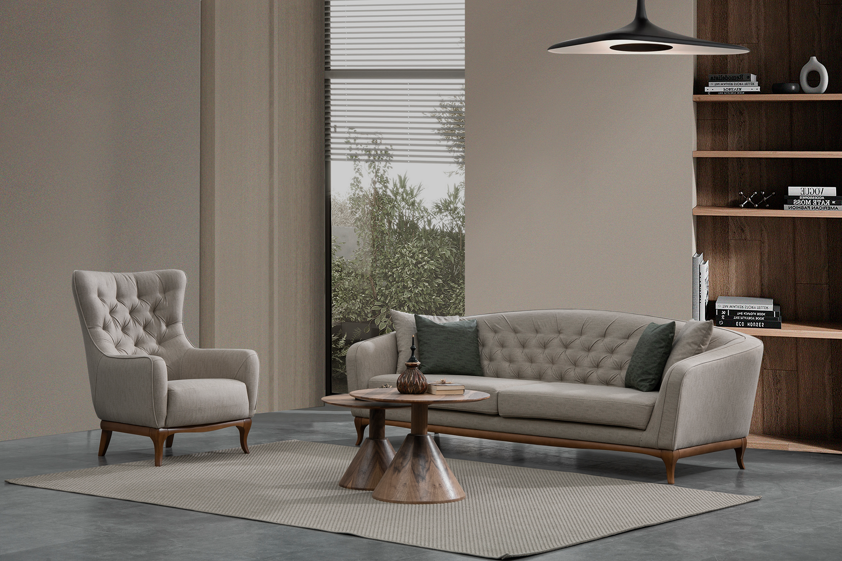 Modern Daniella sofa set by Netline Home Interior, featuring plush cushions and sleek design for stylish living room comfort.