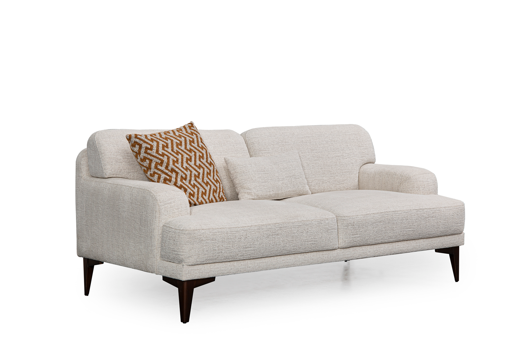 Netline Home Interior Toscano 2 Seater Sofa in fabric with plush cushions, ideal for compact living room comfort.