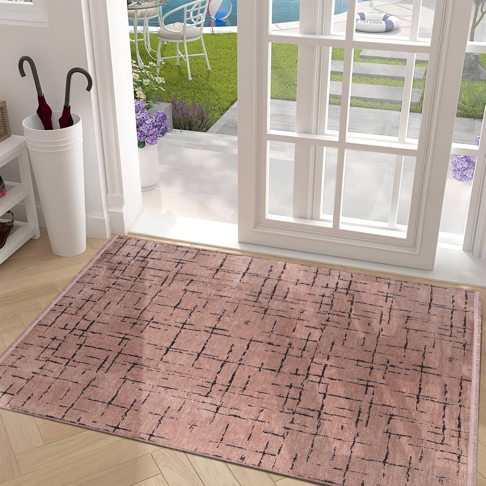 Netline Home Machine Washable Rug NT201 – BROWN Soft Chenille