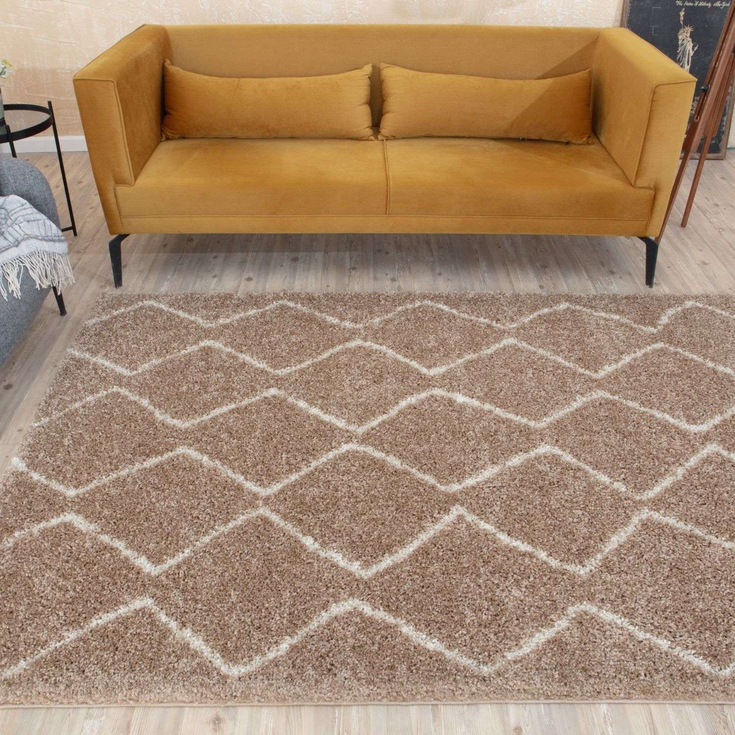 Moroccan Beige Shaggy Rug | 820
