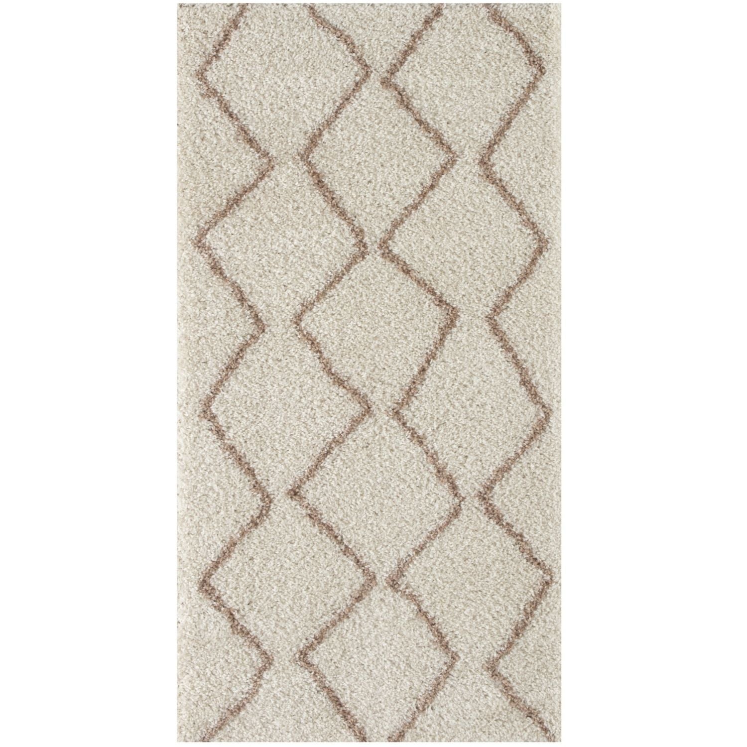 Moroccan Ivory Beige Shaggy Rug | 830