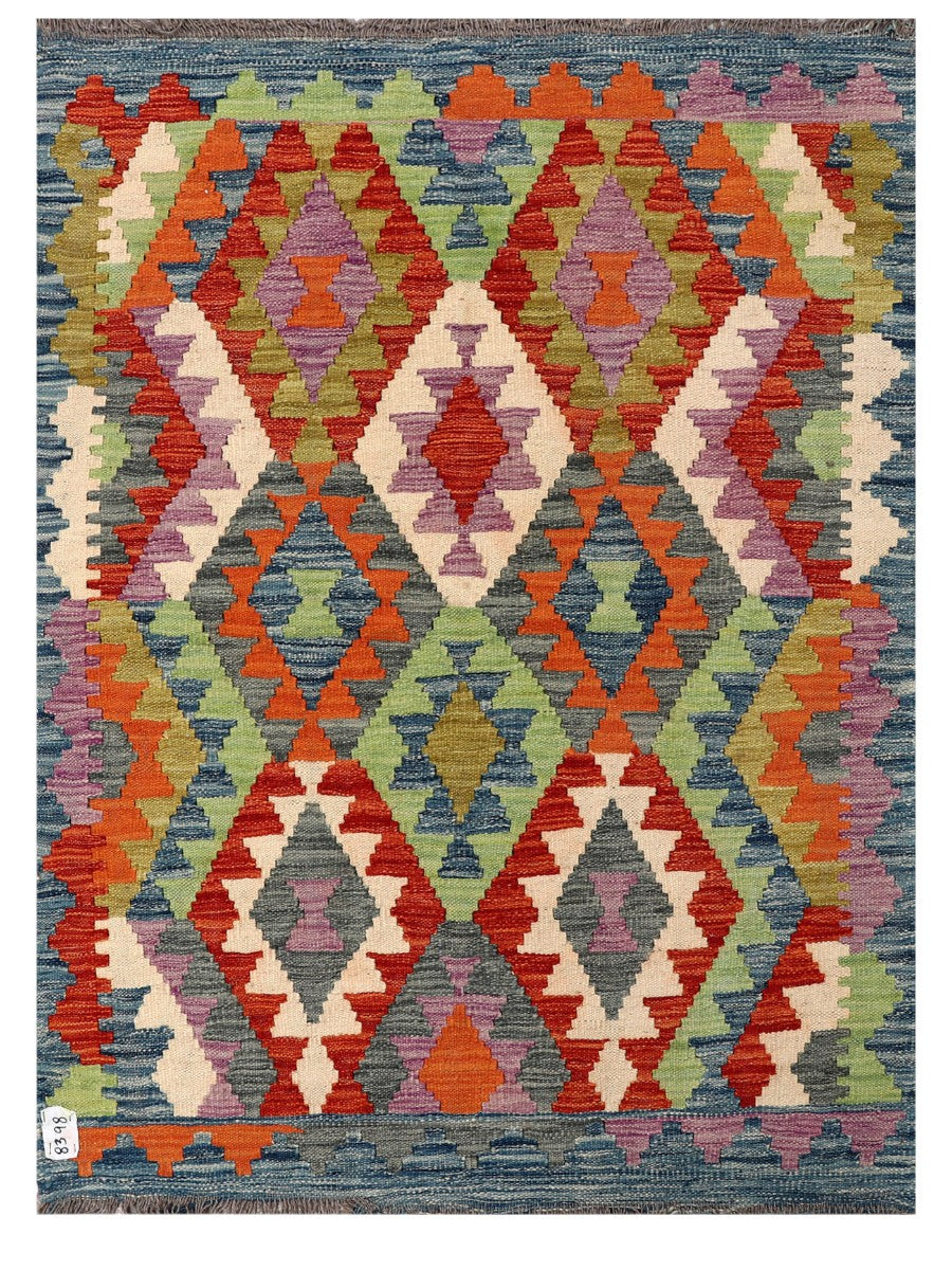 Maimana Afghanistan Kilim Rug - 136 x100 cm