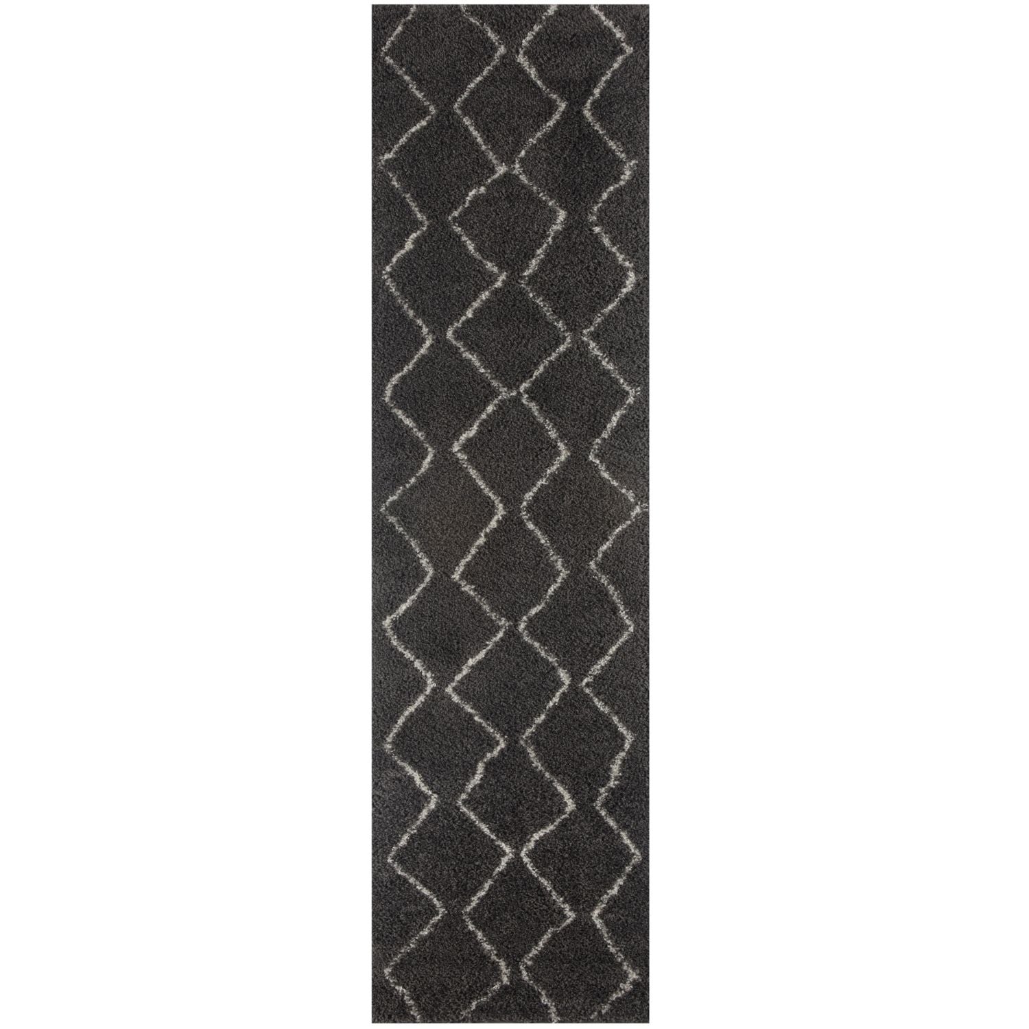 Moroccan Dark Grey Shaggy Rug | 840