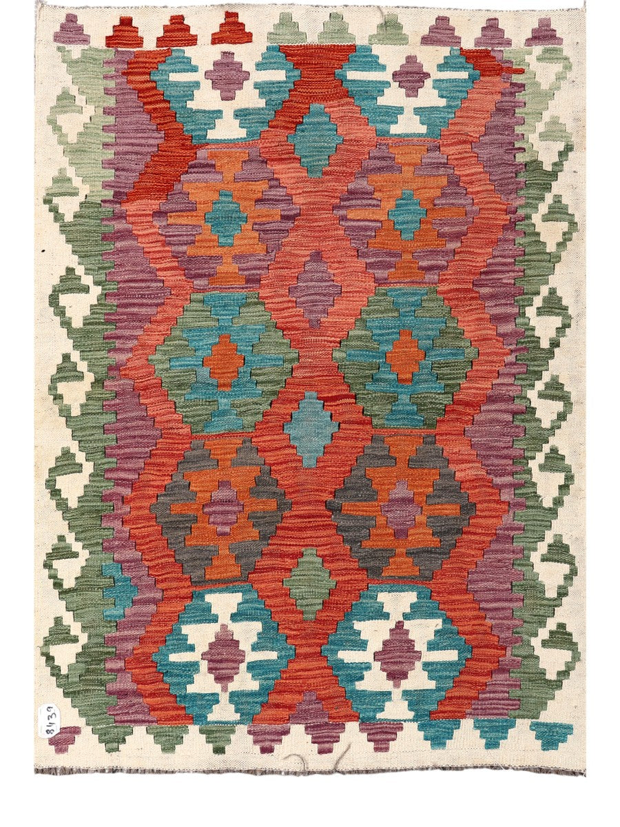 Maimana Afghanistan Kilim Rug - 143 x101 cm