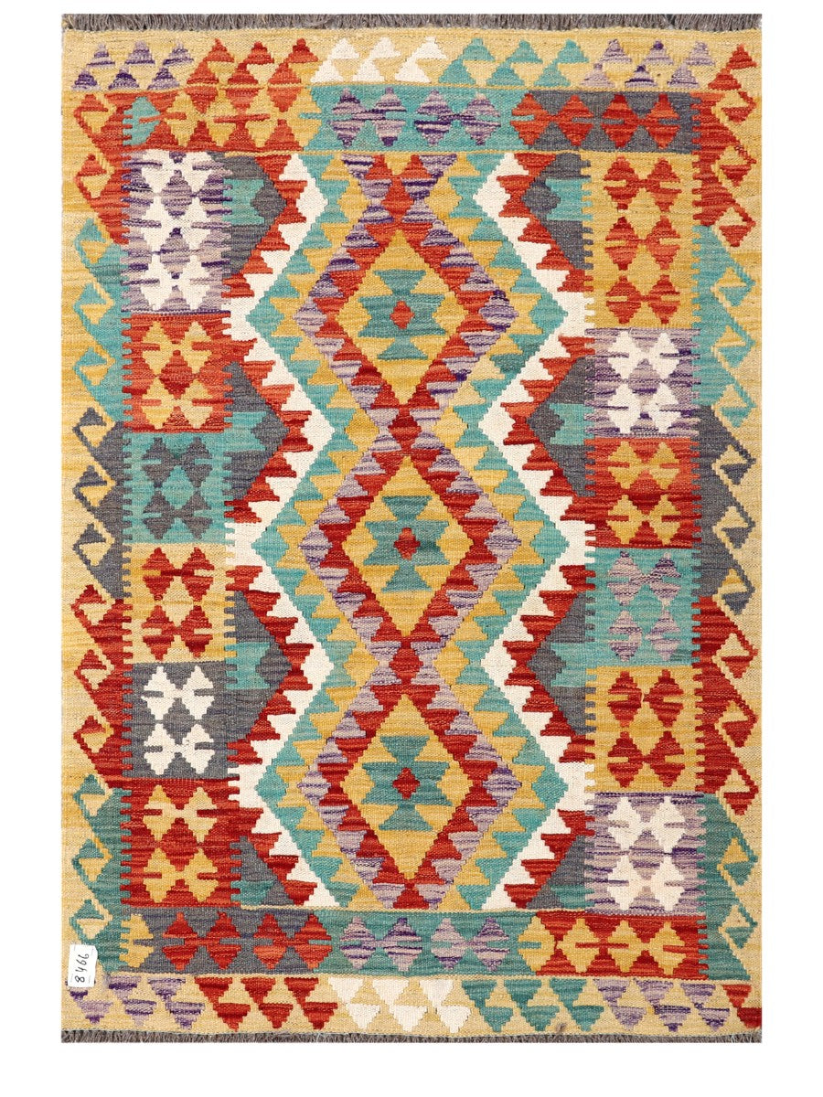 Maimana Afghanistan Kilim Rug - 144 x98 cm