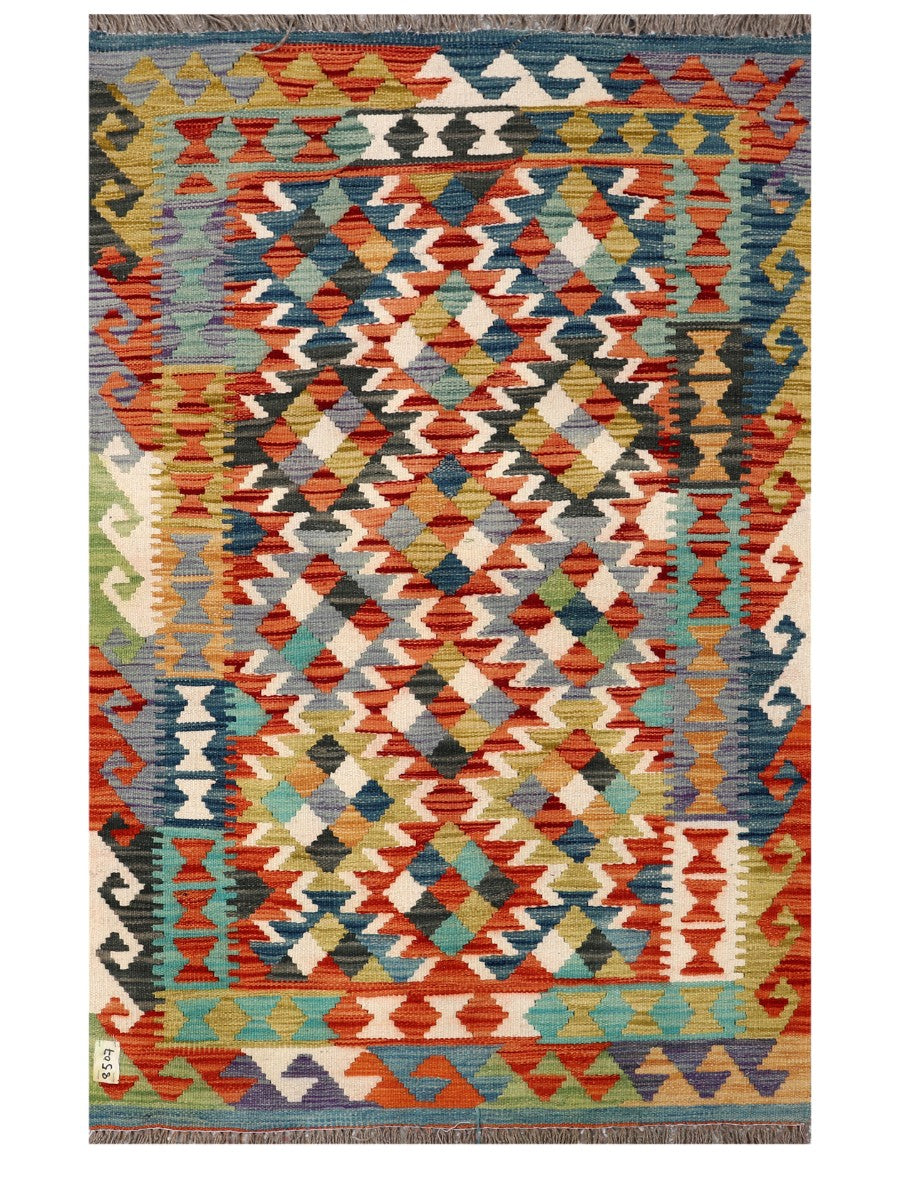 Maimana Afghanistan Kilim Rug - 158 x101 cm