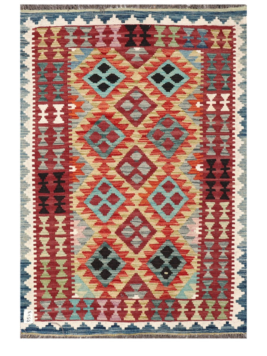 Maimana Afghanistan Kilim Rug - 143 x97 cm