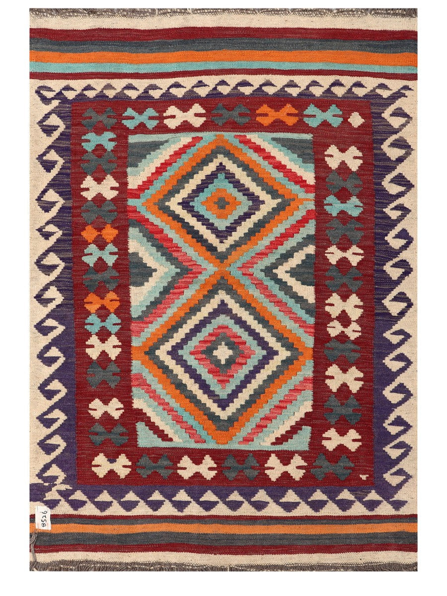 Maimana Afghanistan Kilim Rug - 148 x102 cm