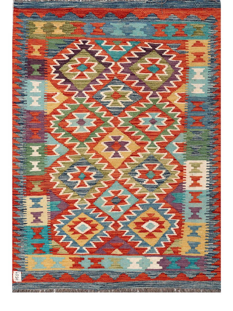 Maimana Afghanistan Kilim Rug - 145 x103 cm