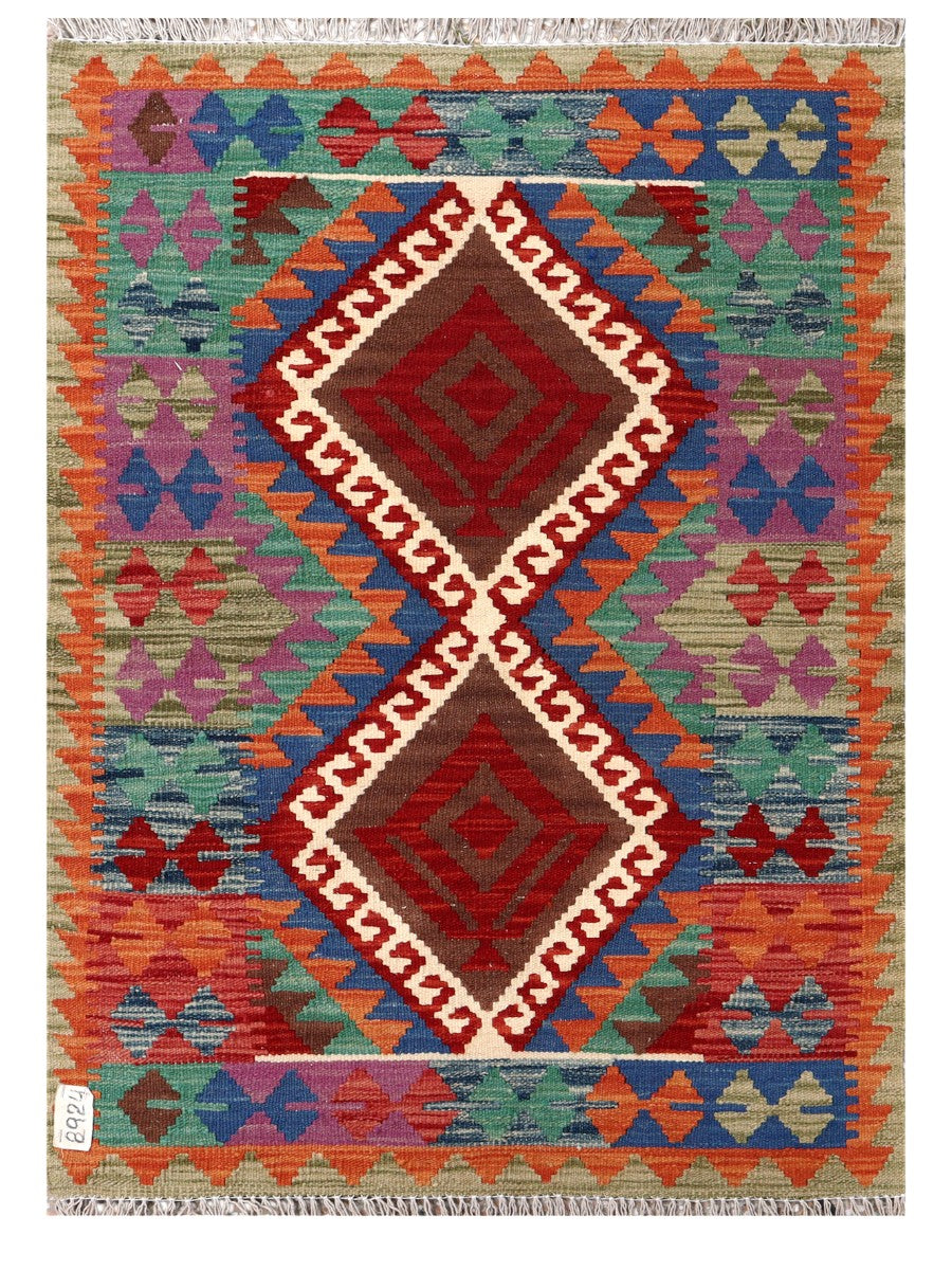 Maimana Afghanistan Kilim Rug - 124 x 89 cm