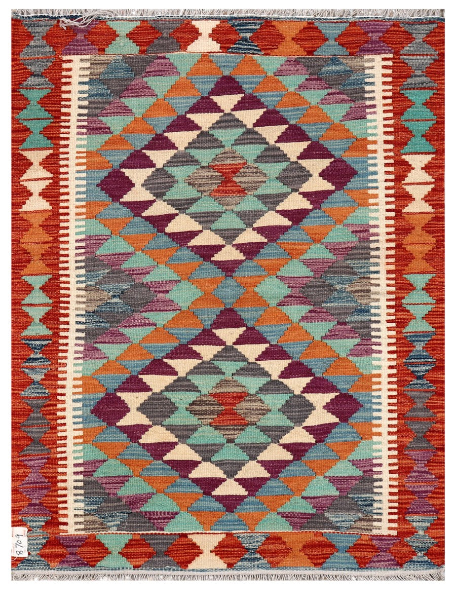 Maimana Afghanistan Kilim Rug - 116 x 88 cm