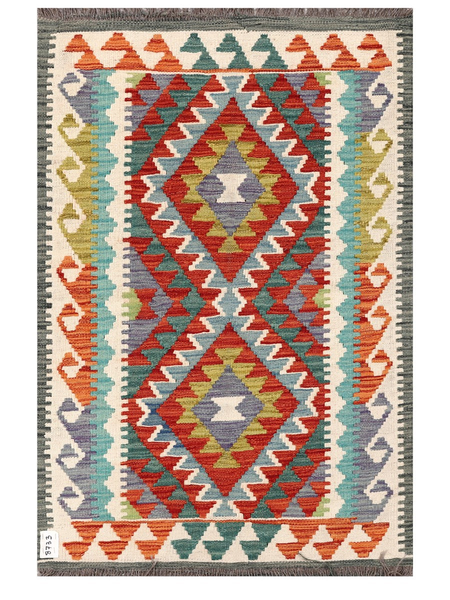 Maimana Afghanistan Kilim Rug - 121 x 80 cm