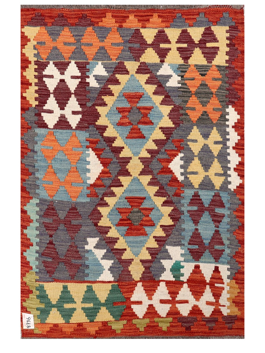 Maimana Afghanistan Kilim Rug - 121 x 81 cm