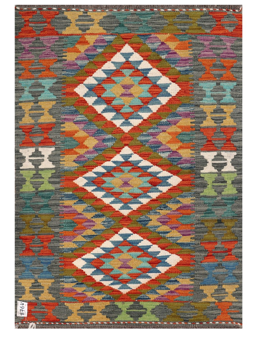 Maimana Afghanistan Kilim Rug - 116 x 82 cm