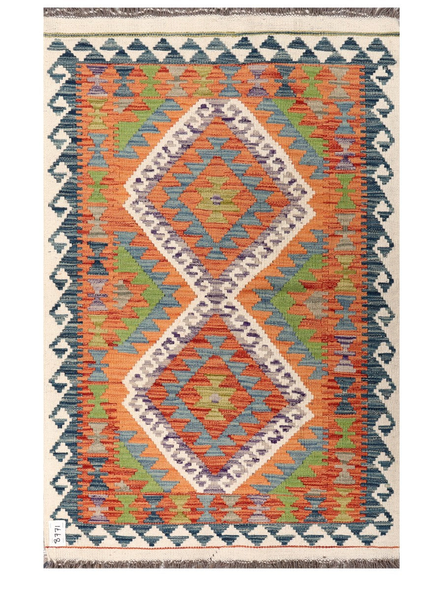 Maimana Afghanistan Kilim Rug - 129 x 82 cm